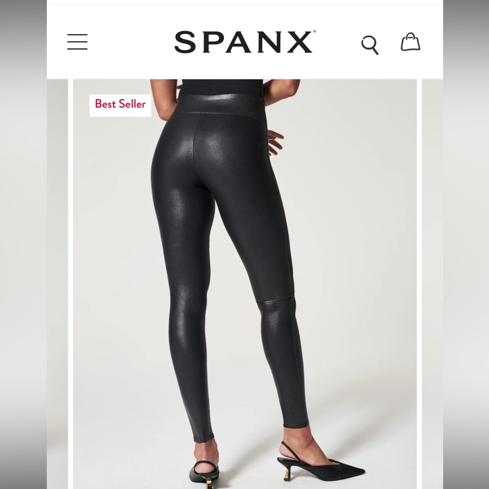 Spanx faux leather leggings